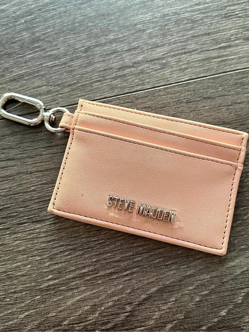 Steve Madden Pink Card Holder Keychain